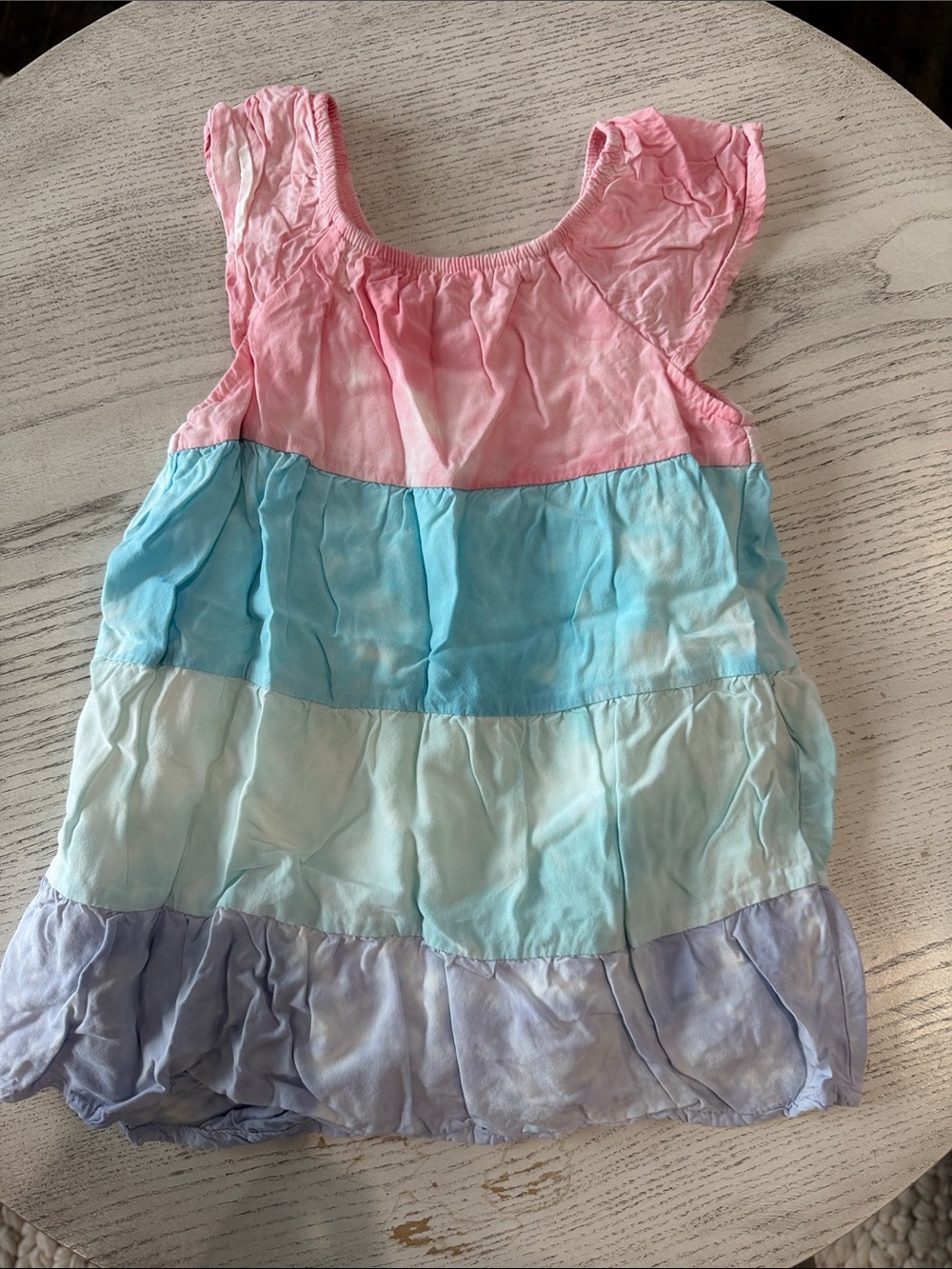 Slendid Girls Rainbow Tiered Dres Pink, Blue, Mint, Lavender